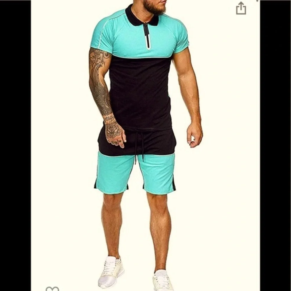 Two Piece Short Set sport  Suit Short Sleeve T Shirt+Shorts nwt